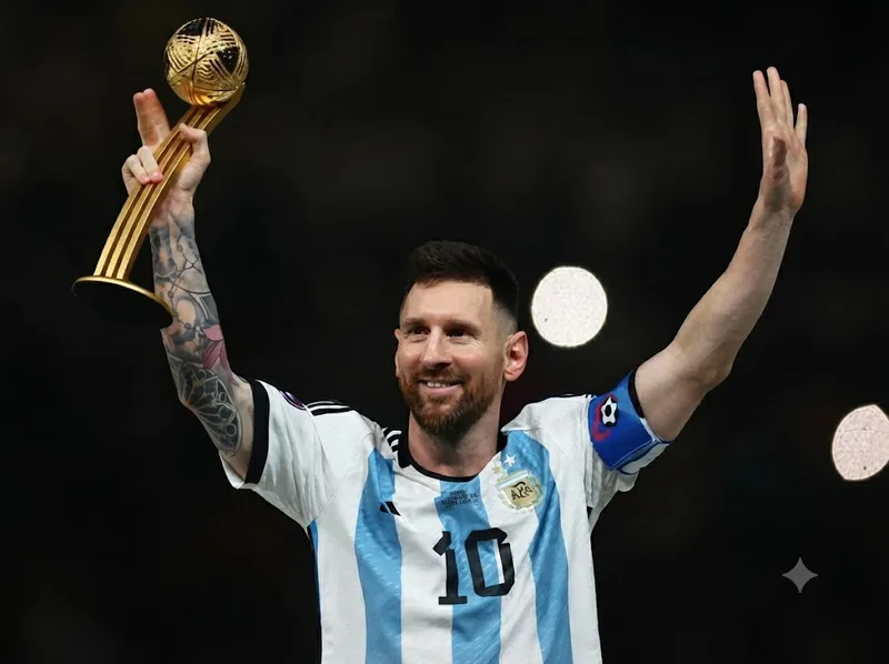 Lionel Messi là cầu thủ hiếm hoi hai lần giành Quả Bóng Vàng World Cup, ghi dấu bằng những màn trình diễn xuất sắc cùng Argentina.